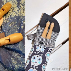 Blockflöten bzw. Drumsticktasche - Nähanleitung und Schnittmuster