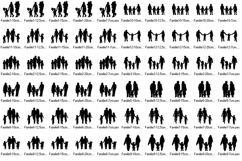 Stickdatei Familien 12 Motive image number 3