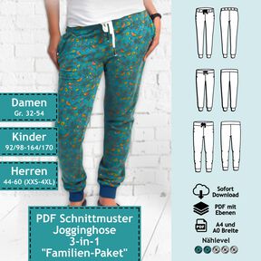 "Familien-Paket" Jogginghose -Set  Herren, Damen und Kinder