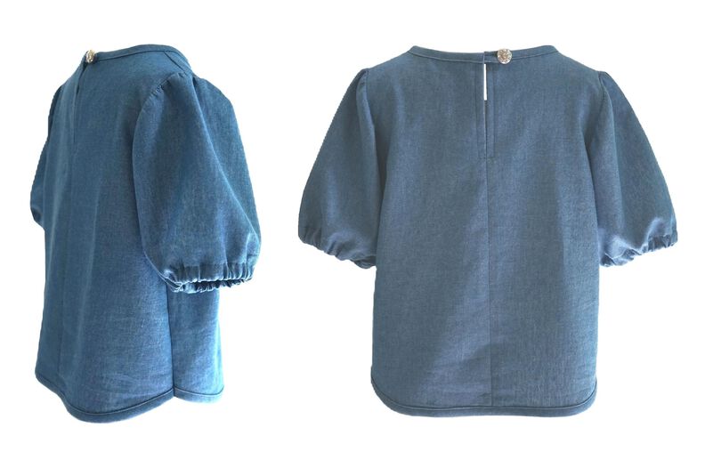 Schnitt und Anleitung Bluse mit Kräuselärmeln Gr.80-140 image number 3