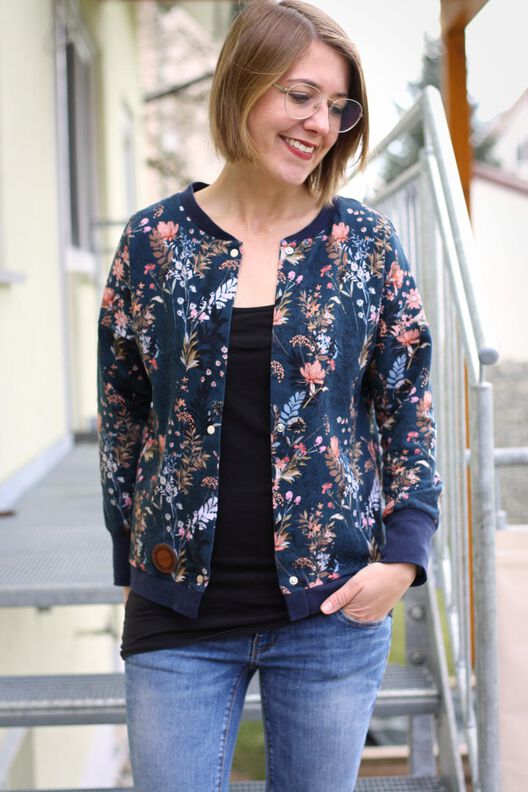 *Ladies Sweater Jacket* Volantjacke, Collegejacke image number 5