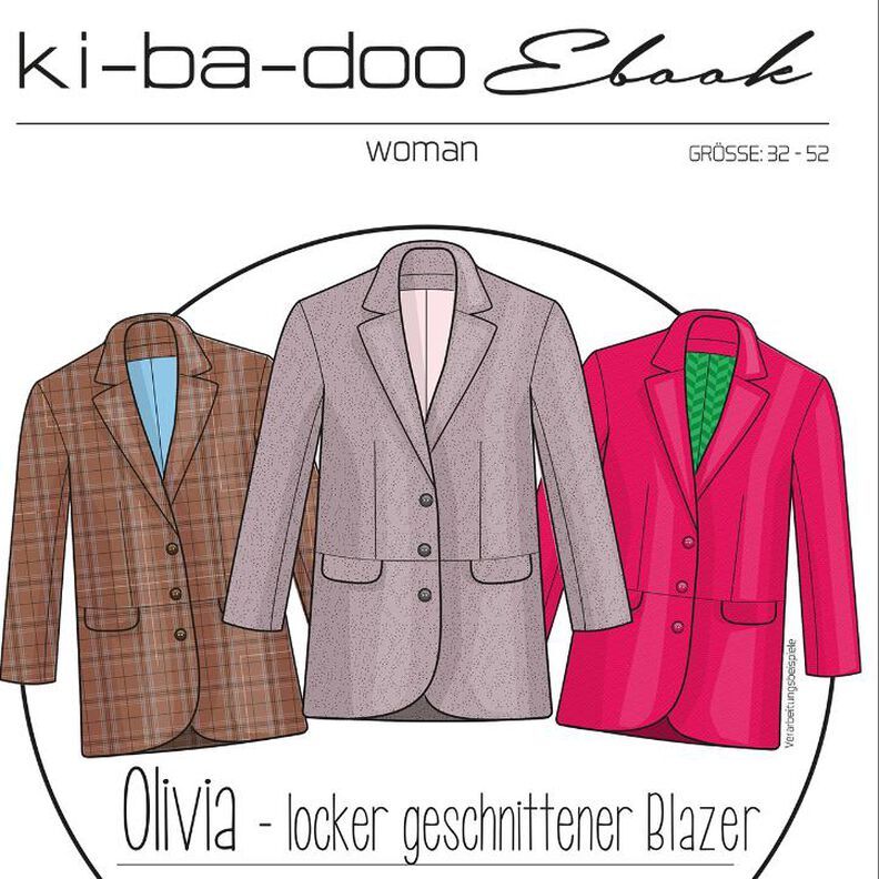 ebook Blazer Olivia | Größe 32-52 DIN A4 PDF zum download image number 1