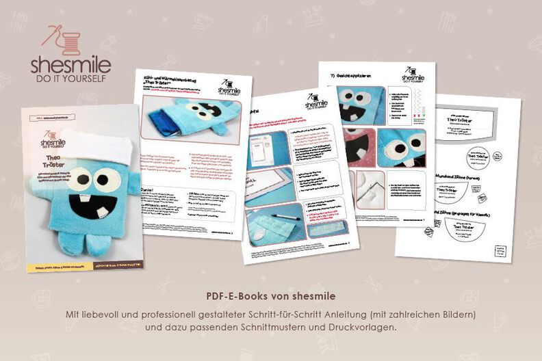 Kühl- und Wärmekissenbezug "Theo Tröster" (Nähanleitung & Schnittmuster) image number 3
