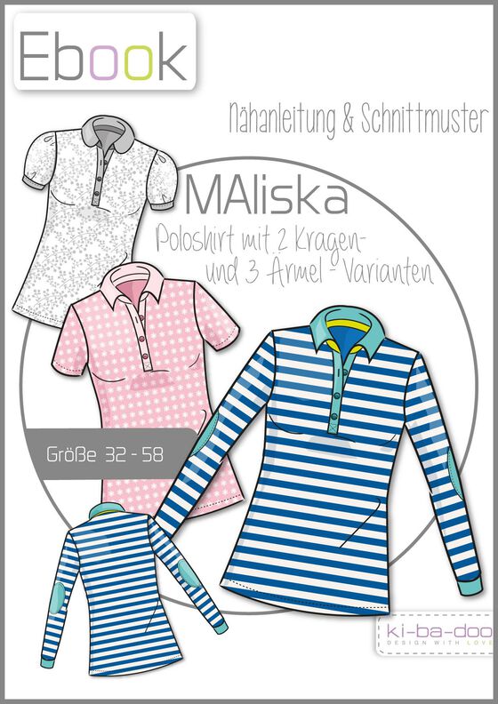 Ebook/Nähanleitung Poloshirt MALISKA Damen Gr. 32 - 58 image number 1