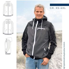 Sweatjacke Herren Schnittmuster Gr. XS-4XL - Paco #127