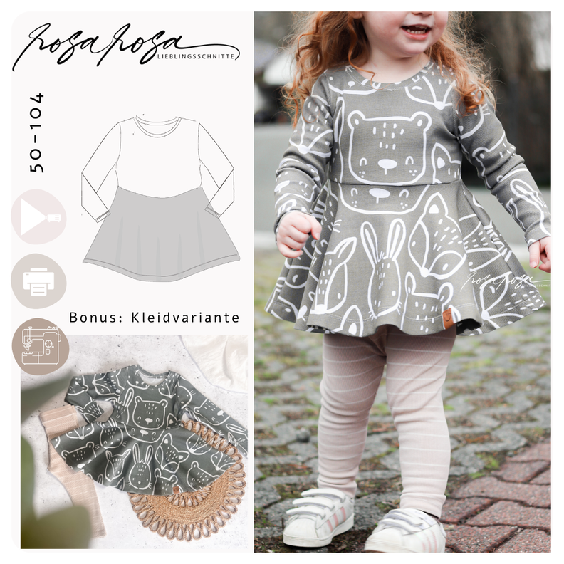#RibBody Baby Body + Kleid 50-104 inkl. A4/ A0/ Beamerdatei image number 2