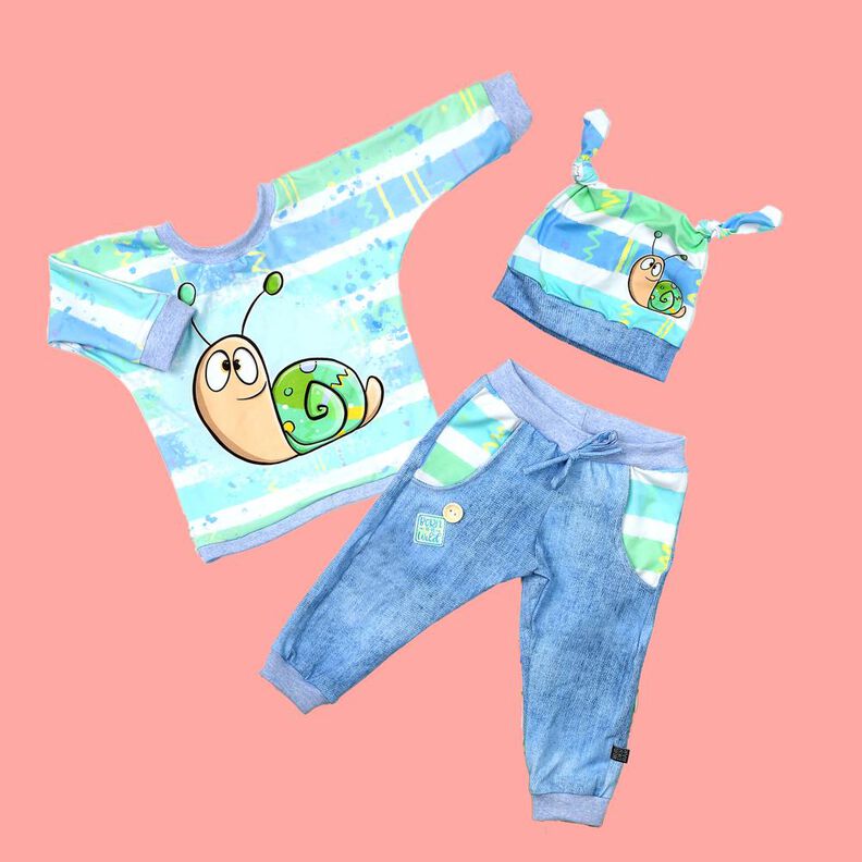 Baby Hose Shirt + Mütze Baby Set EASY (3-teilig) ♥ Gr. 56-98 image number 1