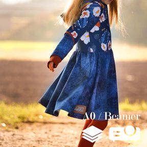 BEAMER + A0 lovely hoodie dress 50-158 Kleid Drehkleid