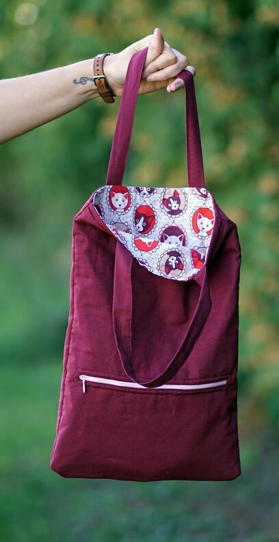 Wendebeutel nähen Beutel Tasche zum wenden Reißverschluss image number 6