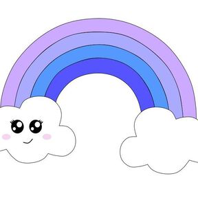 Applikationsvorlage Rosi Regenbogen