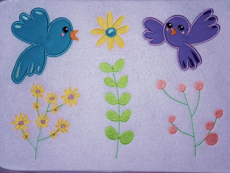 Sommer Vogel Stickdatei image number 3