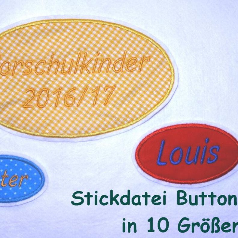 Stickdatei Simply Button Rahmen in 10 Größen image number 1