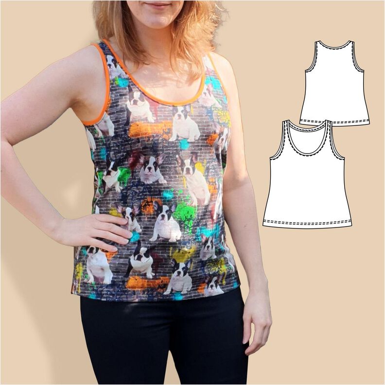 Tina - Basic Top Damen und Unterhemd, BU 80-116, A4+A0 image number 1
