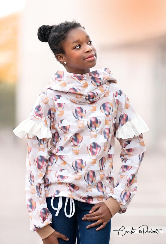 *Ladies Sweater Dress* Sweater, Hoodiekleid, Ballonärmel image number 2