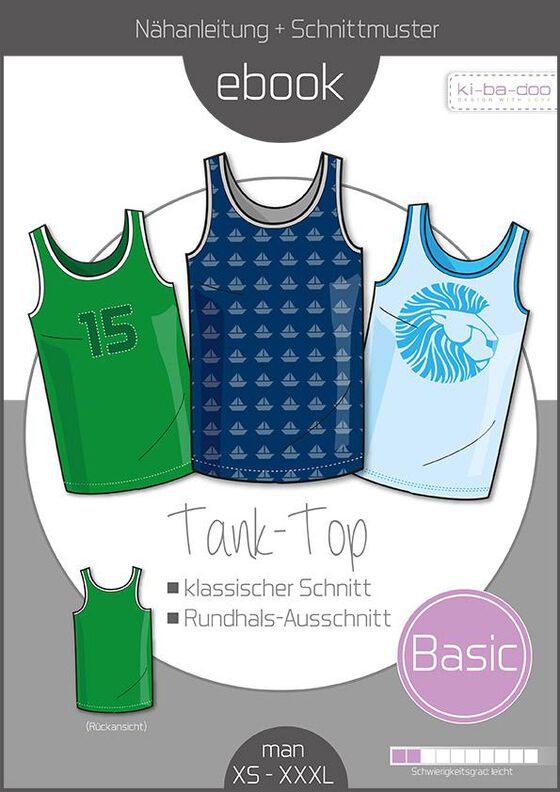 Ebook/Nähanleitung Basic Tank Top Herren Gr. XS-XXXL image number 1