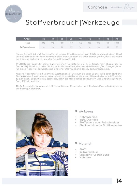 Cordhose – eBook Schnittmuster Gr. 32-48 – Riga #151 image number 5