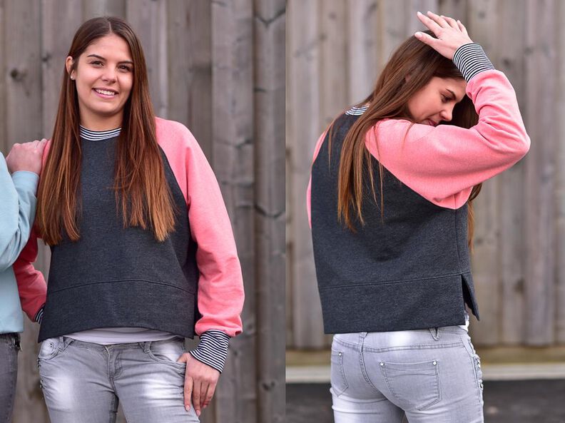 CreaRetro - Pulli mit V-Passe Schnittmuster Nähanleitung image number 3
