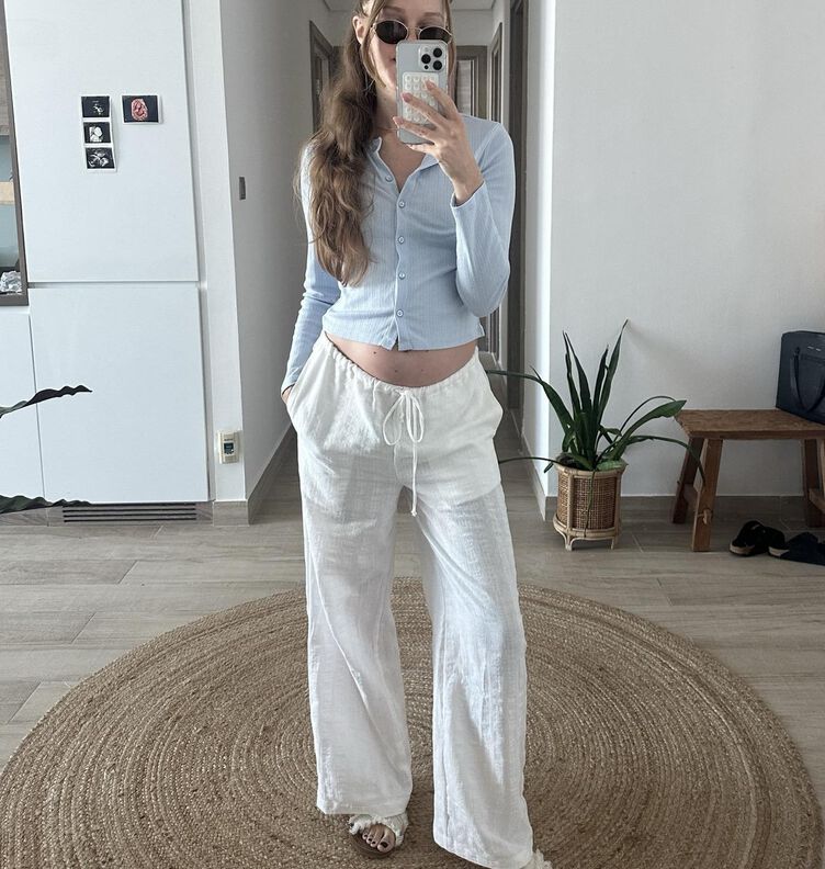 Mid Waist Stoffhose  image number 5