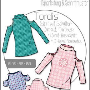 Ebook/Nähanleitung Shirt TORDIS Mädchen Gr. 92-164