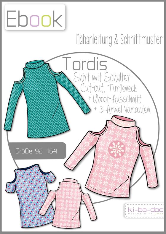 Ebook/Nähanleitung Shirt TORDIS Mädchen Gr. 92-164 image number 1