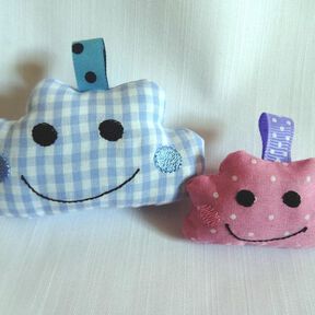 Wolkenanh&auml;nger ITH Wolke Stickdatei Schl&uuml;sselanh&auml;nger