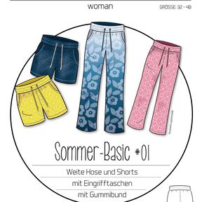 Ebook Mix&Match Sommer-Basic Hose #01 Damen Gr. 32-48 DIN A4