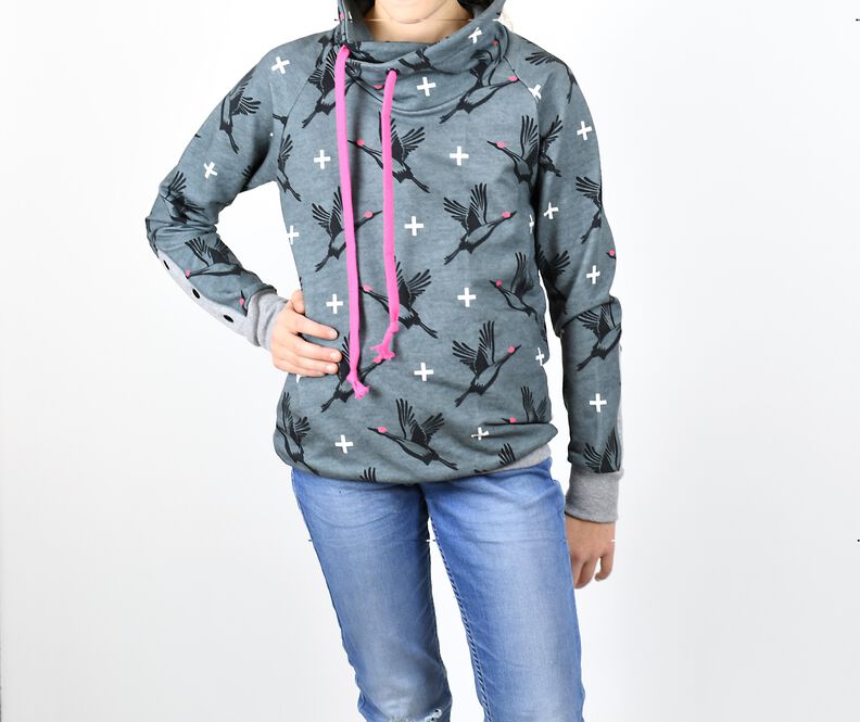 Ebook / Schnittmuster lillesol basics No.65 Raglan-Hoodie image number 4
