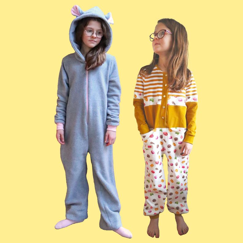 Kids Jumpsuit Zipper / Knöpfe Set +Kapuze MIMPI ♥Gr. 92-164 image number 2