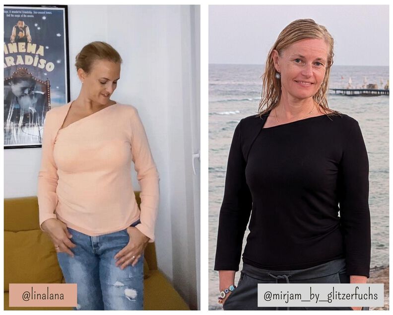 Asymmetrisches Langarmshirt "Alea" - Gr. 34 - 46 image number 6