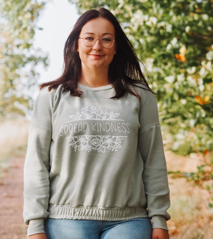 lovely lady oversized hoodie 34-56 Damenpulli Sweater Crop image number 3