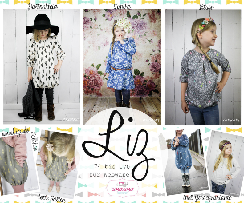 Liz Ballonkleid ♥ Bluse ♥ Tunika für Webware UND Jersey 74 bis 170 image number 2