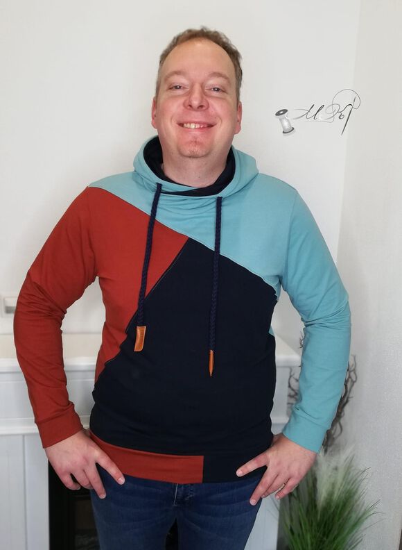 Hoodie SCHIO Men XS-XXXL Ebook Schnittmuster image number 8