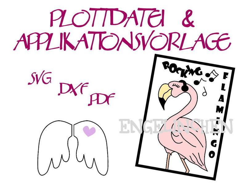 Plotterdatei & Applikationsvorlage rocking flamingo image number 1