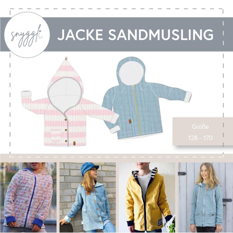 Musselin Jacke Sandmusling Gr. 128-170, Leinen, Canvas image number 1