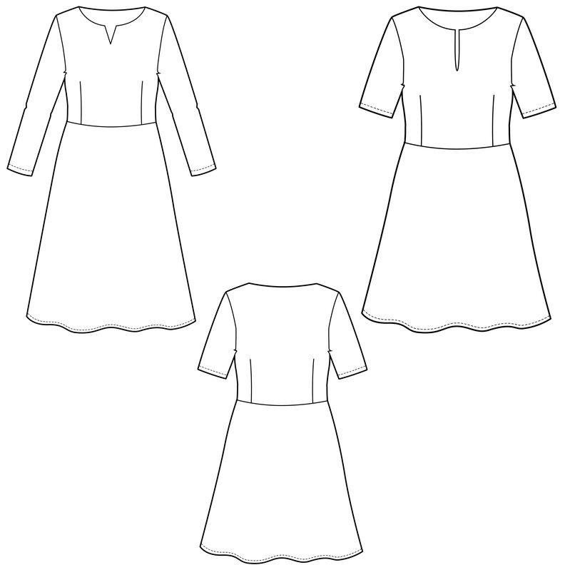 Kleid viele Optionen Etuikleid Freizeitkleid KINI ♥Gr. 34-56 image number 8