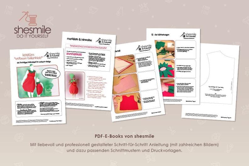 Kostüm "Erdbeere-Ballonkleid" (Nähanleitung für alle Größen) image number 3