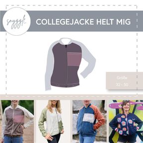 Collegejacke Helt mig, Gr. 32-50, inkl. A0, Leinen
