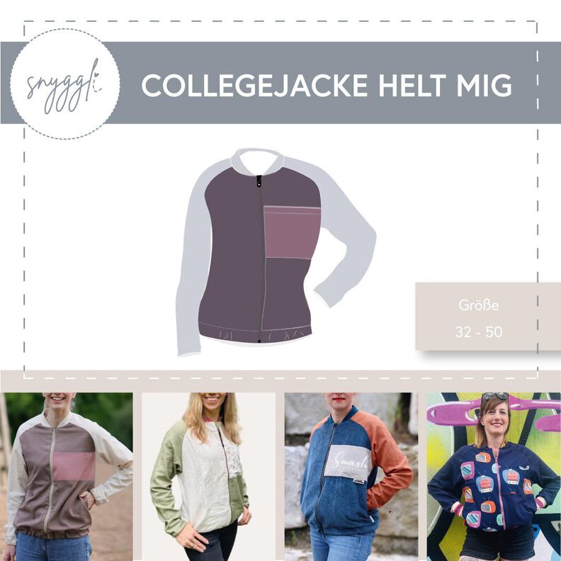 Collegejacke Helt mig, Gr. 32-50, inkl. A0, Leinen image number 1