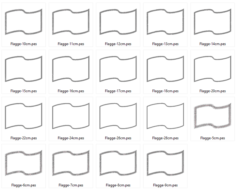Stickdatei - Rahmen Flagge Stickdatei image number 4