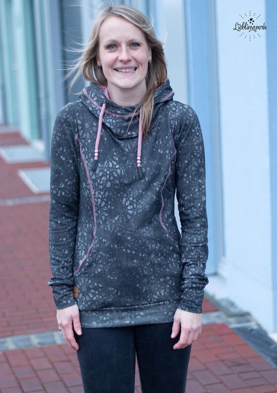 Hoodie Damen Schnittmuster Gr. 32-58 - MANUC #132 image number 8