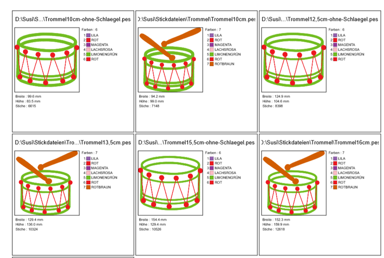 Stickdatei Trommel image number 3