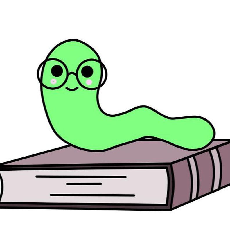 Bücherwurm Applikationsvorlage PDF image number 1
