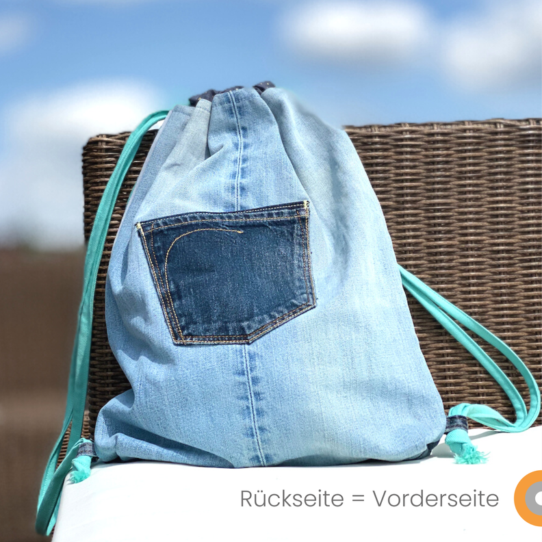 Turnbeutel Rucksack, 3 Größen,  mit Innenfutter  image number 4