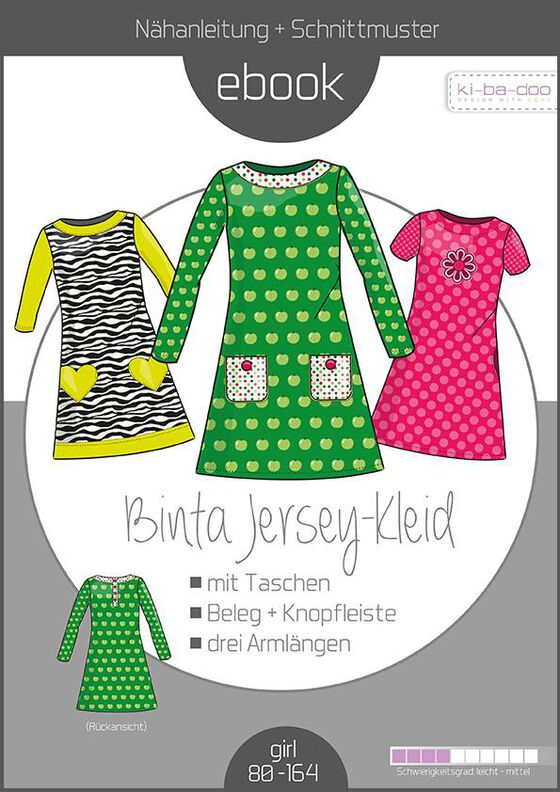 Ebook/Nähanleitung A-Linien Kleid Binta Mädchen Gr. 80-164 image number 1