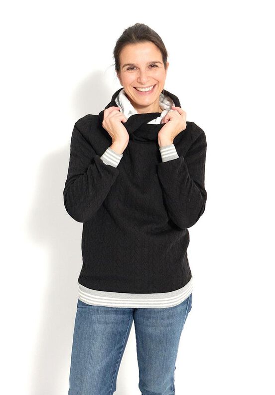 Pullover mit Kapuze "Mira", Schnittmuster Gr. 158 - 46 image number 1
