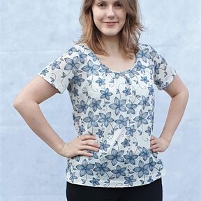 Gloria – Elegantes Jersey Shirt mit Falten, Gr. 34-50, A4+A0