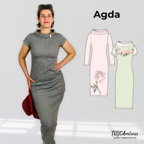 Kleid Agda  Gr. 34-54 | Jerseykleid A4/A0-Datei