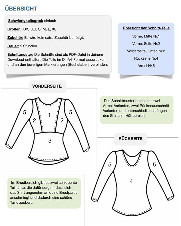 Kombi E-Book 3 Pullover Schnittmuster und Nähanleitung image number 7