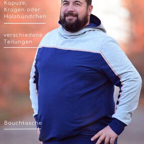 Hoodie Pullover Herren Schnittmuster Gr. XS-4XL - Paco #128