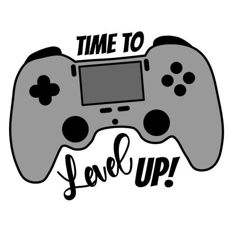Level up! Gamer Controller Plotterdatei DXF SVG image number 3